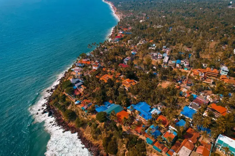 Stunning Kerala Coastline from Above