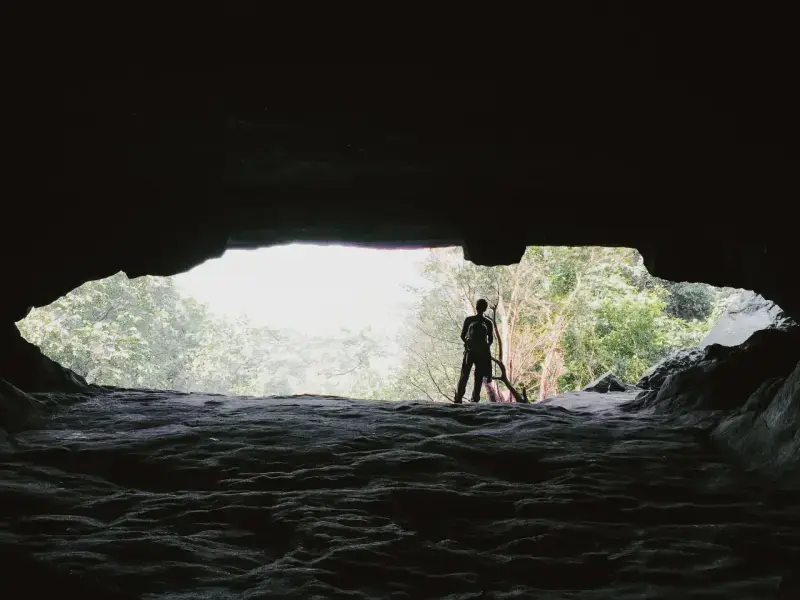 Hidden Coastal Cave & Rock Formation