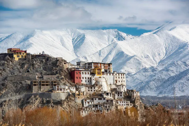 A hilltop monastery in the Himalayan desert