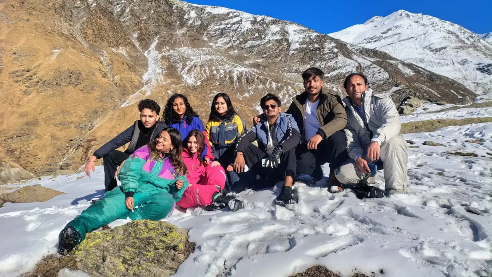 Group Fun in Solang Valley Snow
