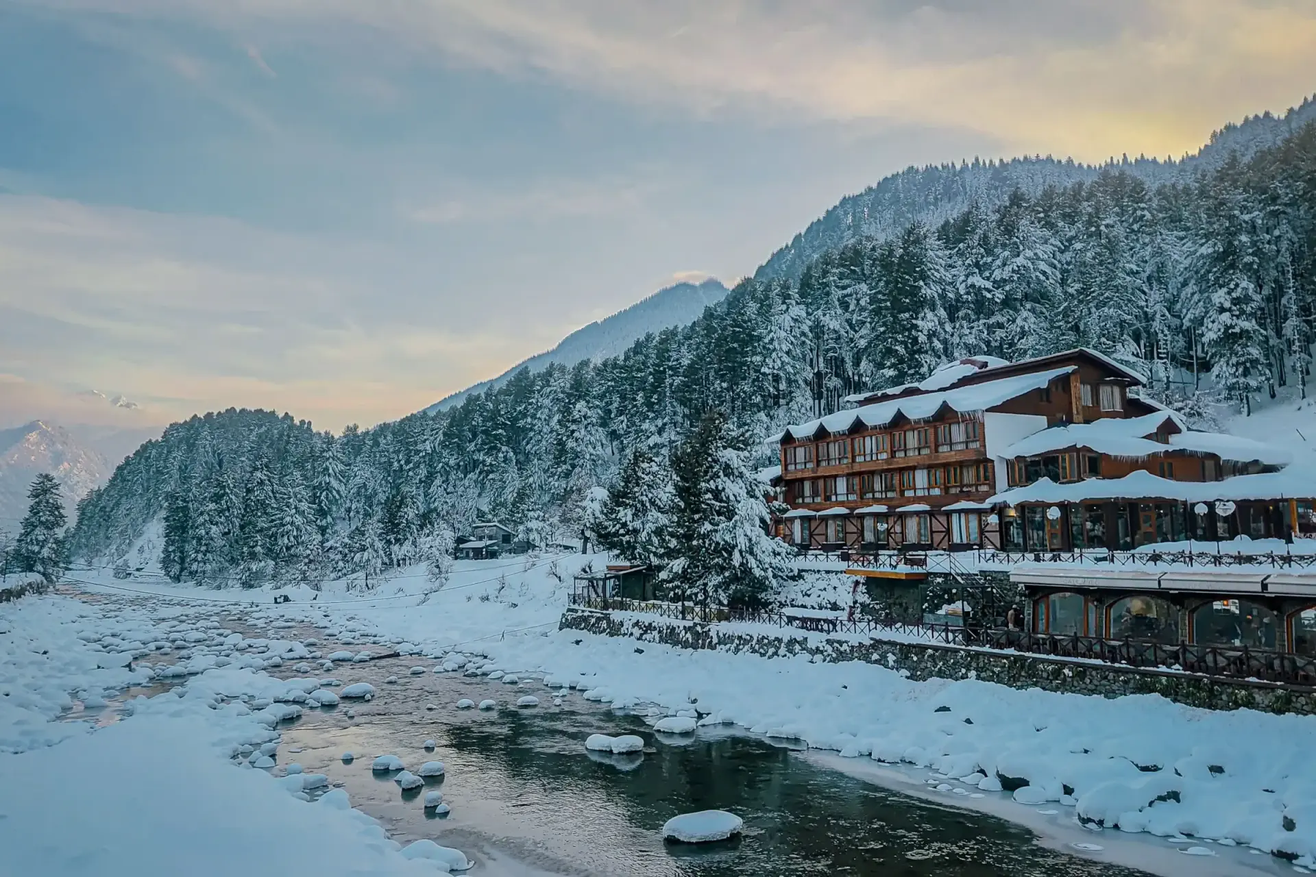 Snow-Covered Solang Valley