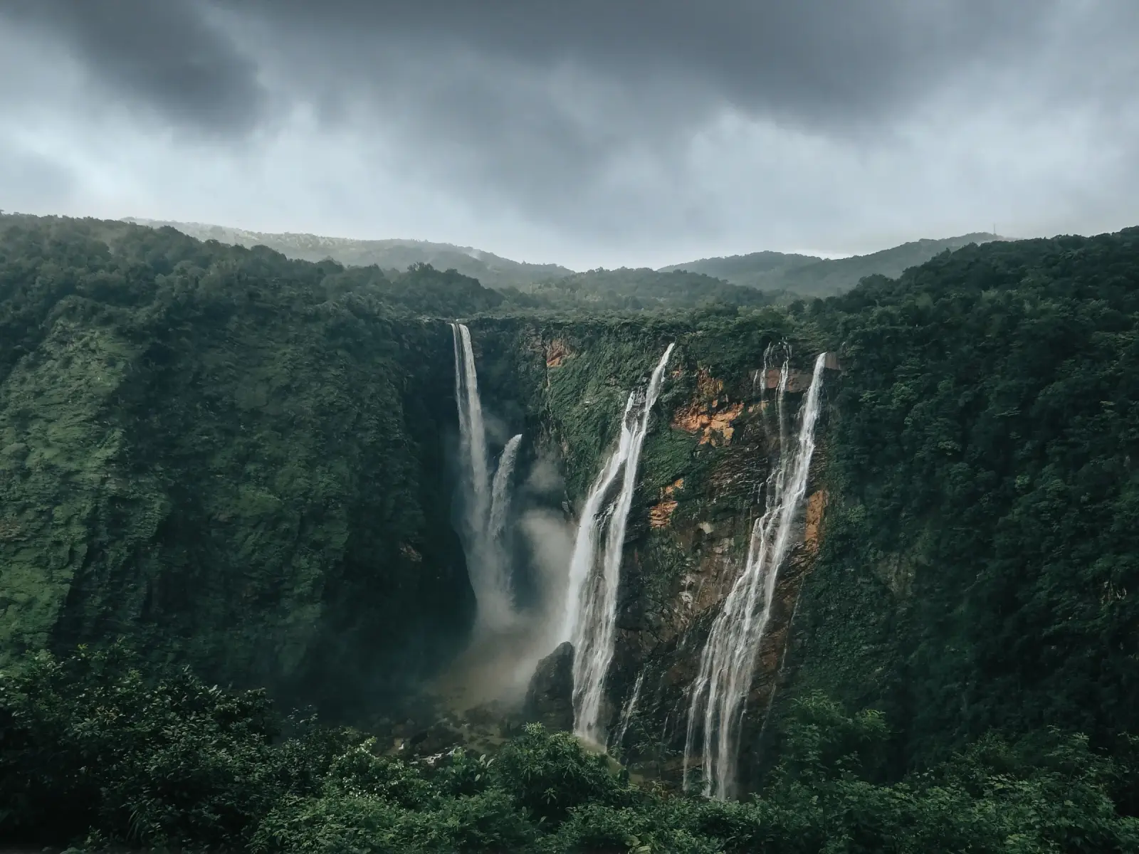 Monsoon waterfalls of Cherrapunjee