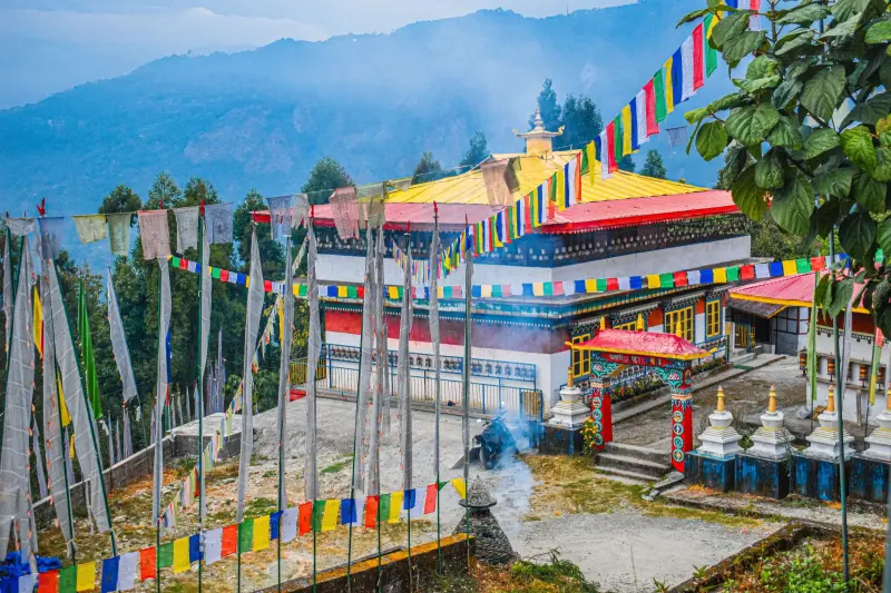 Colorful Himalayan Village & Monastery