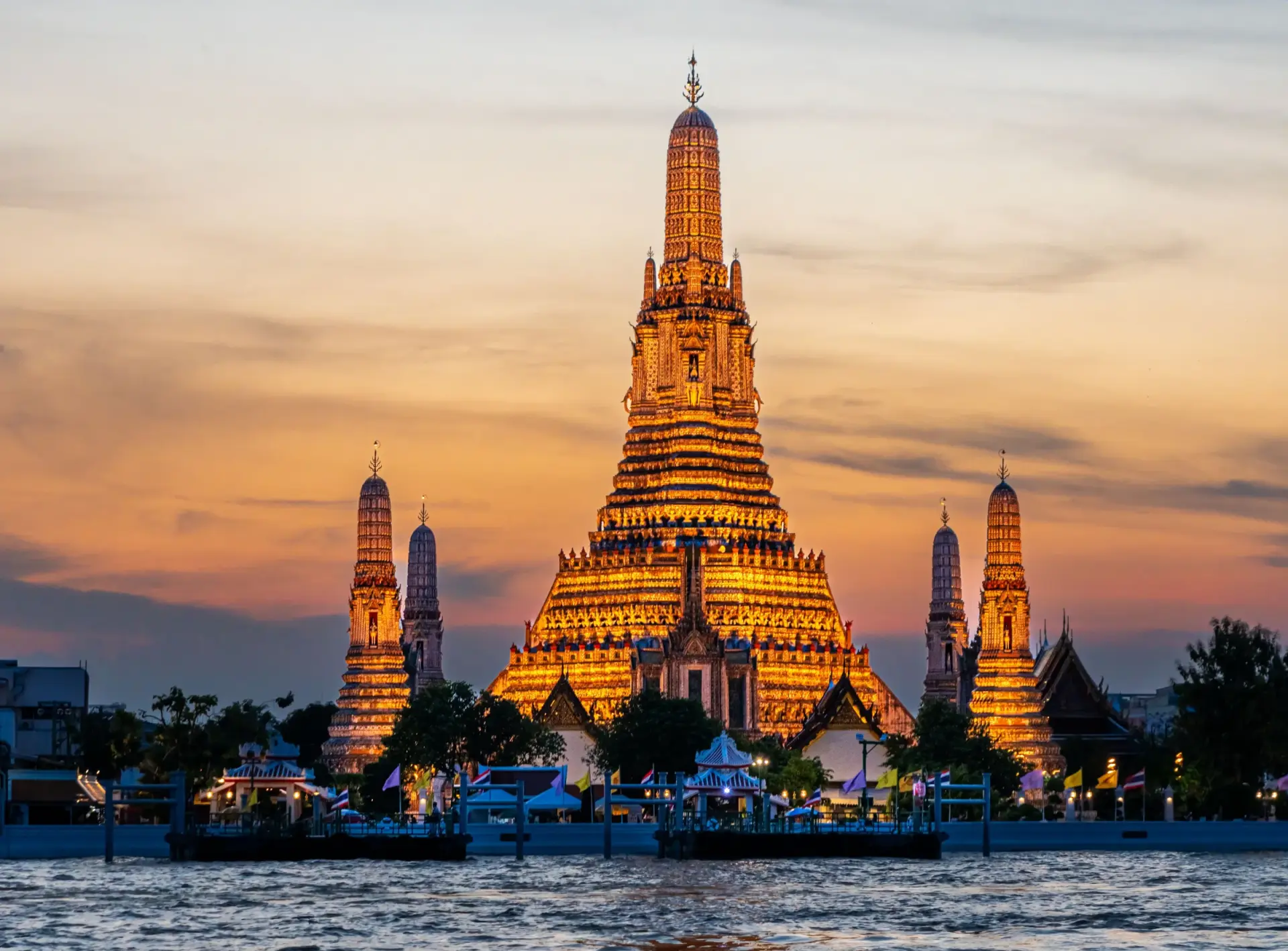 Temple at Sunset