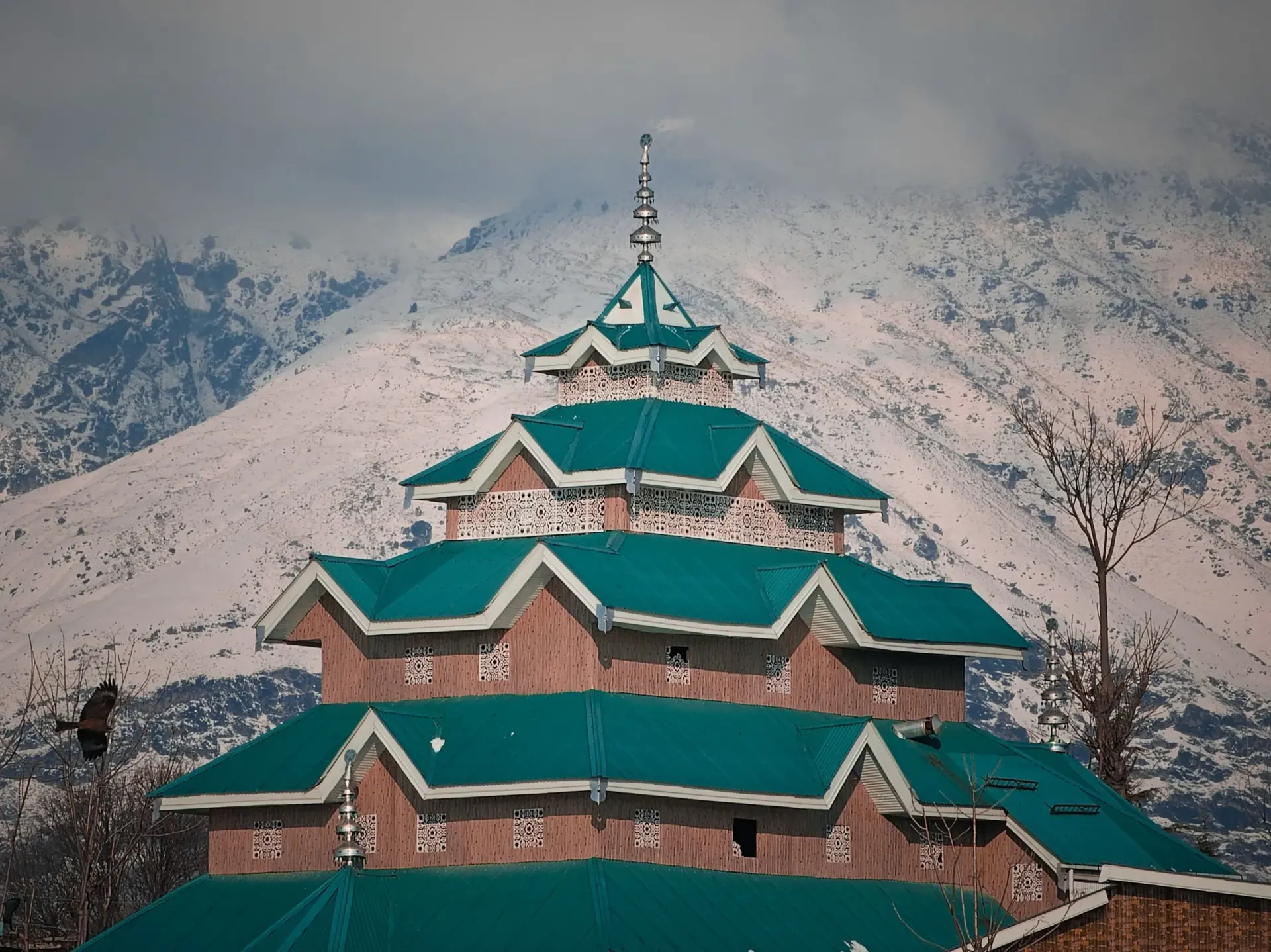 Hazratbal Shrine in Winter